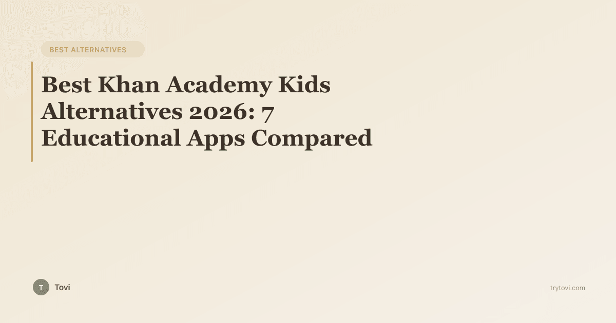 Best Khan Academy Kids Alternatives 2026: 7 Educational Apps Compared