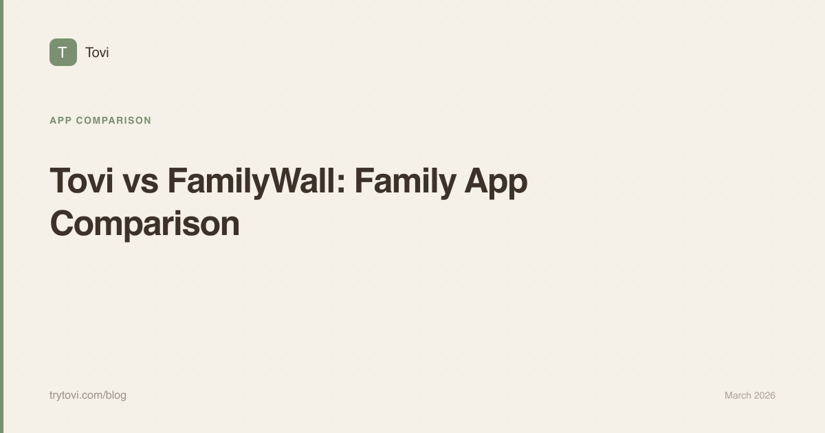 Tovi vs FamilyWall: Family App Comparison