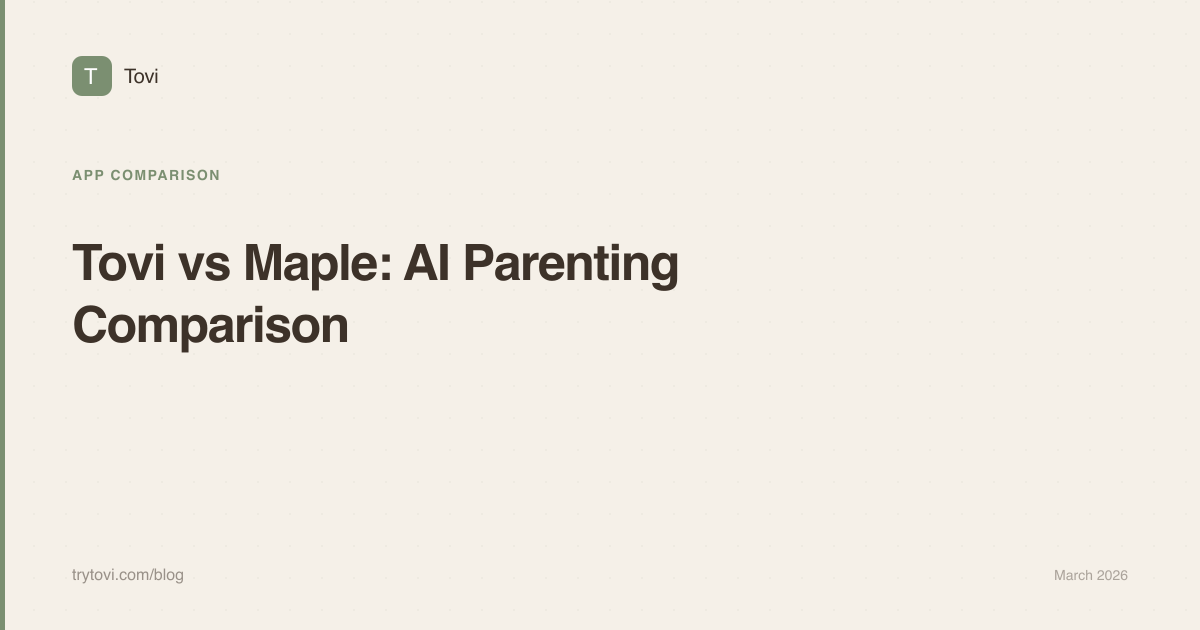 Tovi vs Maple: AI Family Assistant App Comparison